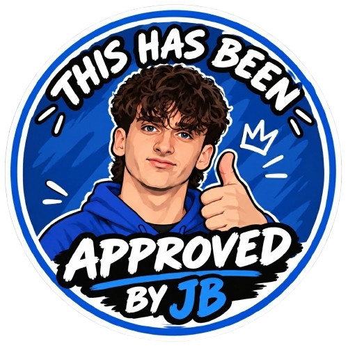 This has been approved by JB sticker